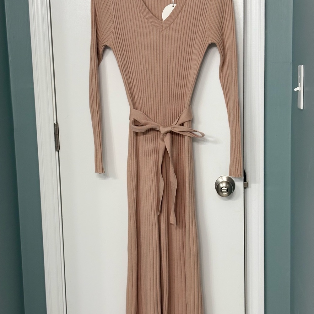Tan Knit Dress